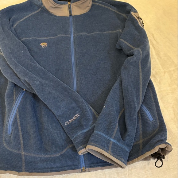 Mountain Hardwear Fleece Zip Up Large Vintage Blue Mens XL - Picture 4 of 7